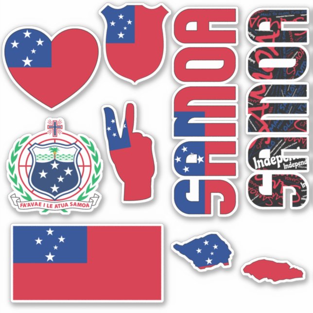 Amazing Samoa Shapes National Symbols Sticker (Front)