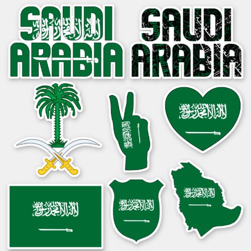 Amazing Saudi Arabia Shapes National Symbols Sticker