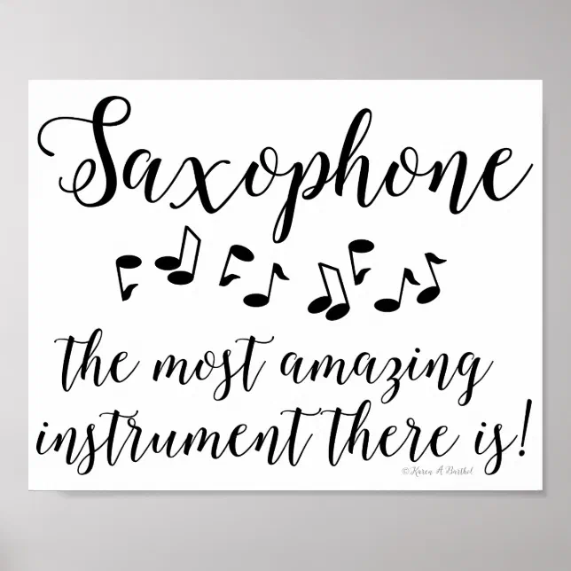 Saxophone Lesson Poster Amazing Saxophone Poster | Zazzle