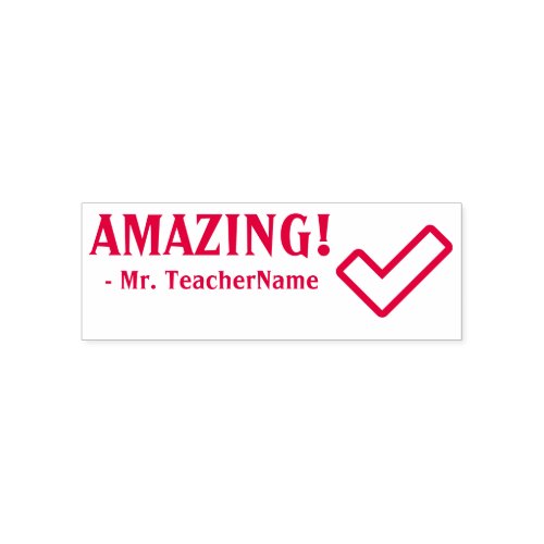 AMAZING  School Teacher Name Rubber Stamp