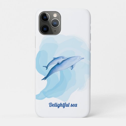 Amazing sea with dolphins iPhone 11 pro case
