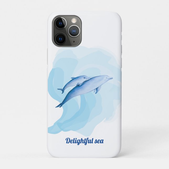 Amazing sea with dolphins Case-Mate iPhone case (Back)