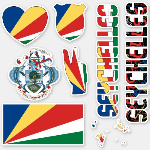 Amazing Seychelles Shapes National Symbols Sticker
