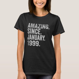 Amazing Since January 1999 24 Years Old 24th Birth T-Shirt