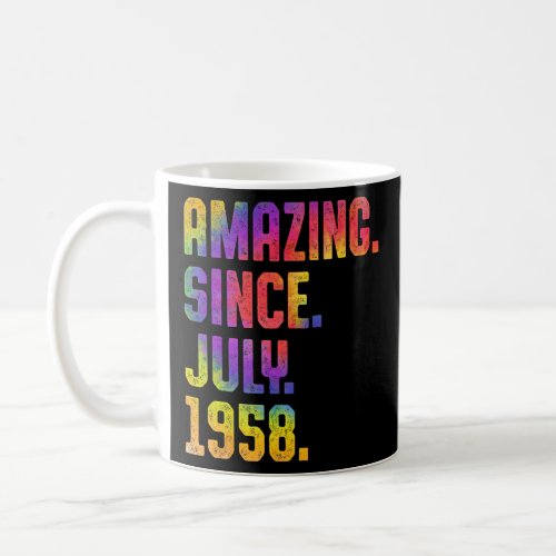 Amazing Since July 1958 65 Years Old 65th Birthday Coffee Mug