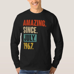Amazing Since July 1967 55 Year Old 55th Birthday T-Shirt