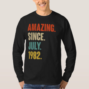 Amazing Since July 1982 40 Year Old Gift 40th Bir T-Shirt