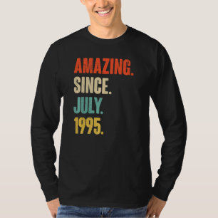 Amazing Since July 1995  27 Year Old  27th Birthda T-Shirt