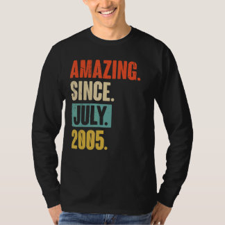 Amazing Since July 2005  17 Year Old 17th Birthday T-Shirt