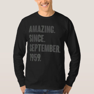 Amazing Since September 1959 63 Year Old 63rd Birt T-Shirt