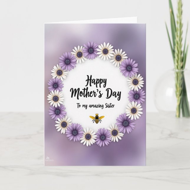 Amazing Sister Day Bouquet Card (Front)