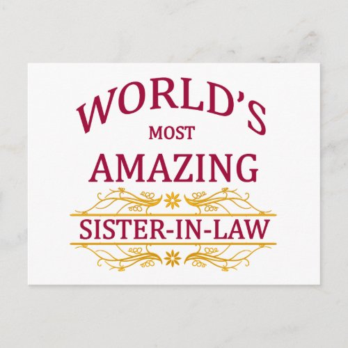 Amazing Sister_In_Law Postcard