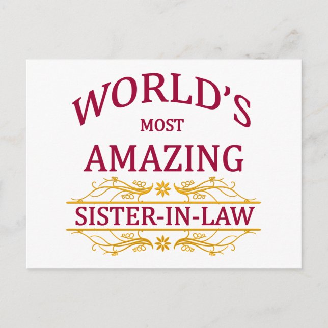 Amazing Sister-In-Law Postcard (Front)