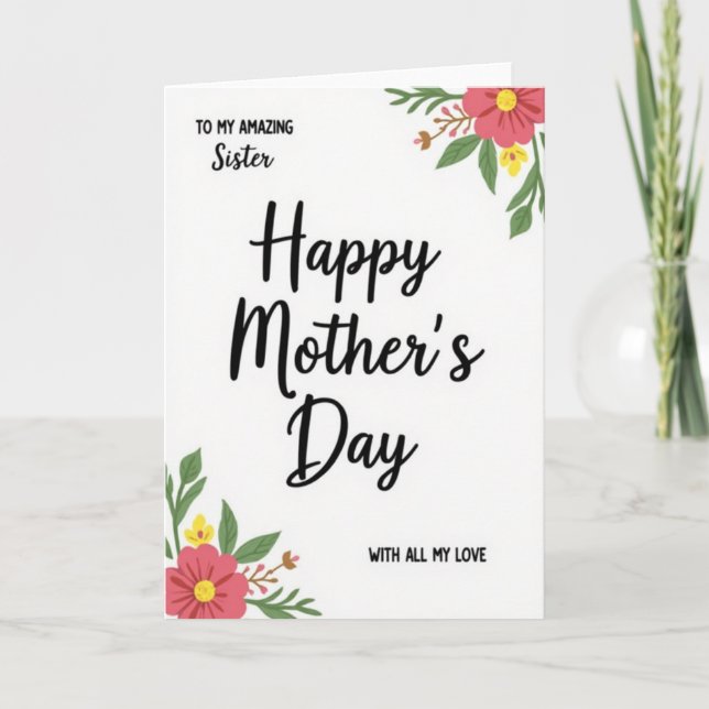 Amazing Sister Sweet Day Card (Front)