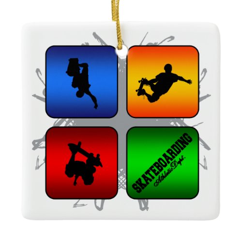 Amazing Skateboarding Urban Style Ceramic Ornament