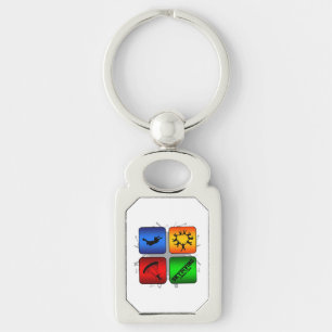 Amazing Skydiving Urban Style Keychain