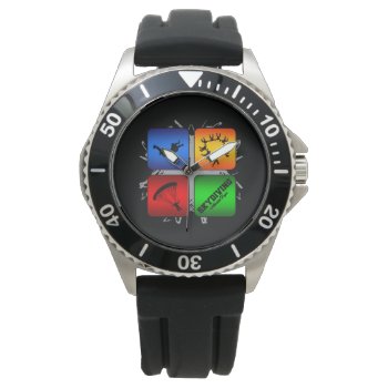 Amazing Skydiving Urban Style Watch by TheArtOfPamela at Zazzle
