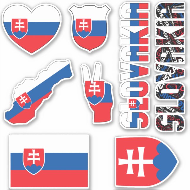 Amazing Slovakia Shapes National Symbols Sticker (Front)