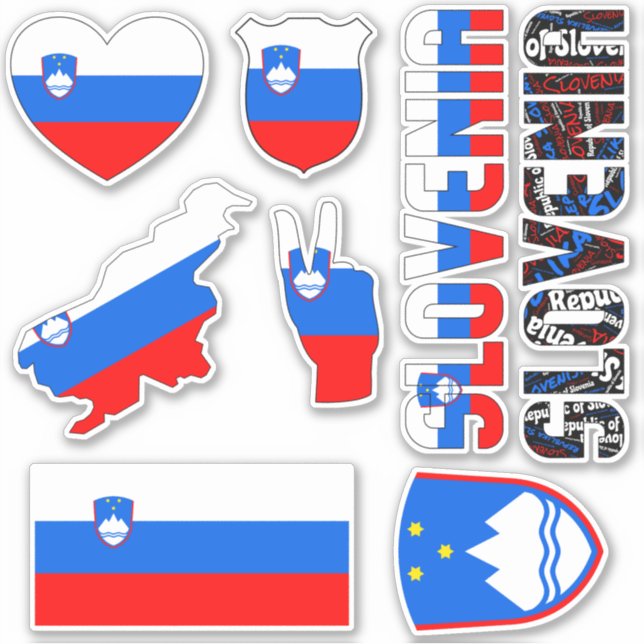Amazing Slovenia Shapes National Symbols Sticker (Front)