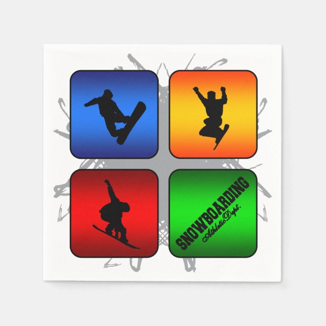 Amazing Snowboarding Urban Style Napkins (Front)