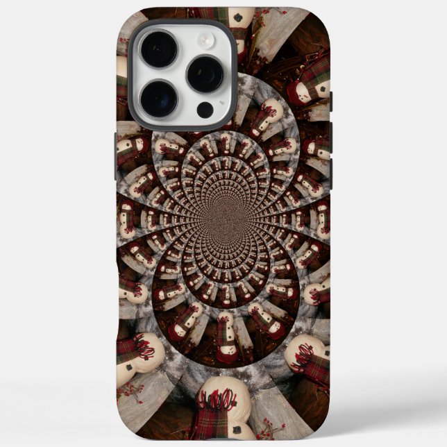 Amazing Snowman Kaleidoscope | Intricate Winter Ar Case-Mate iPhone Case (Back)