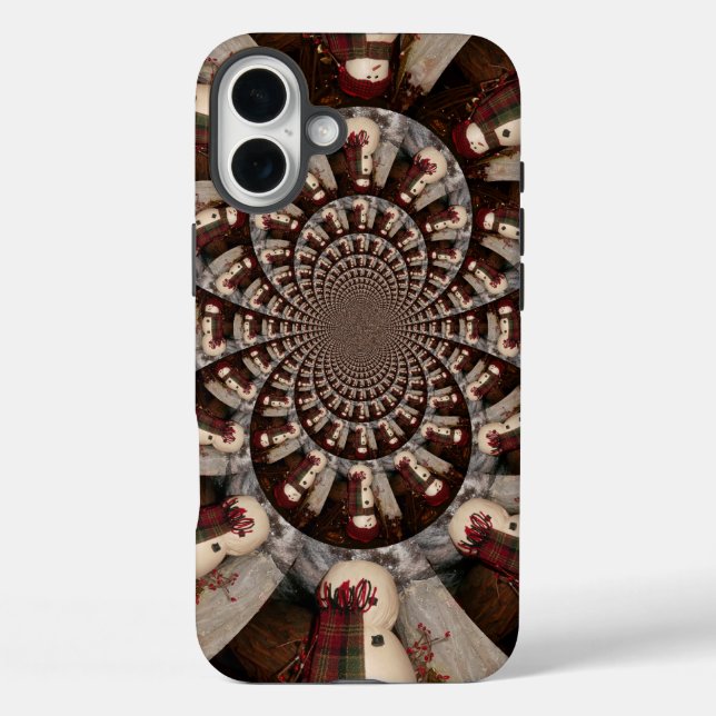 Amazing Snowman Kaleidoscope | Intricate Winter Ar Case-Mate iPhone Case (Back)
