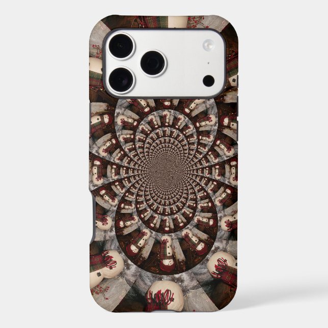 Amazing Snowman Kaleidoscope | Intricate Winter Ar Case-Mate iPhone Case (Back)