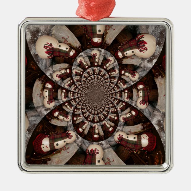 Amazing Snowman Metal Ornament (Front)