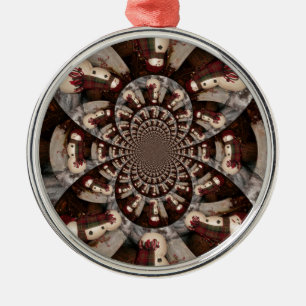 Amazing Snowman Metal Ornament