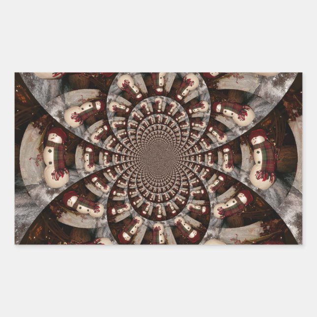 Amazing Snowman Rectangular Sticker (Front)