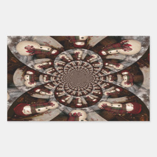 Amazing Snowman Rectangular Sticker