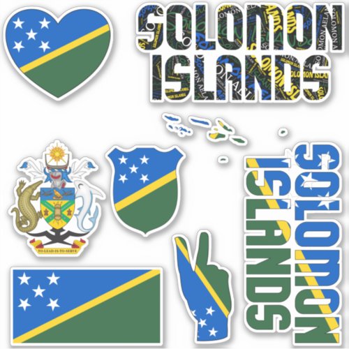 Amazing Solomon Islands Shapes National Symbols Sticker