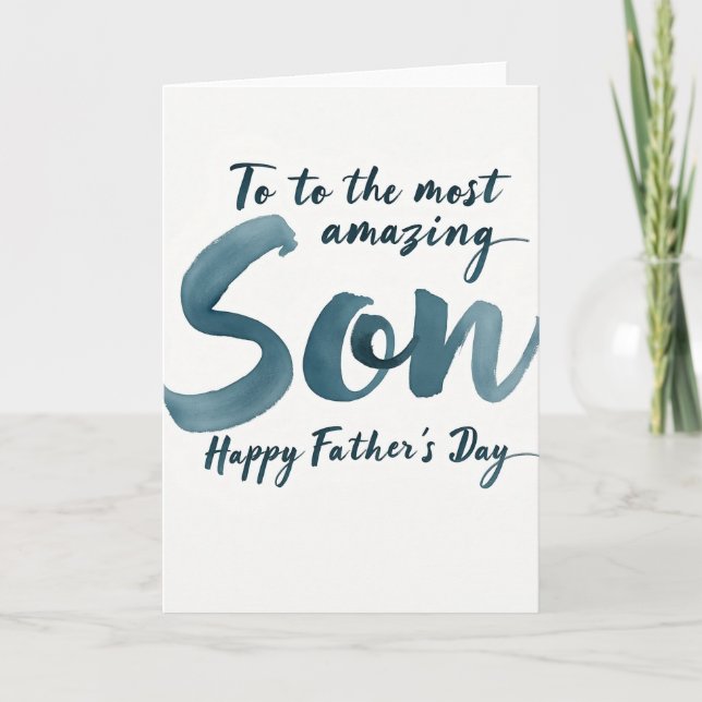 Amazing Son Fathers Day Card (Front)