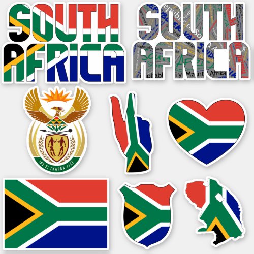 Amazing South Africa Shapes National Symbols Sticker