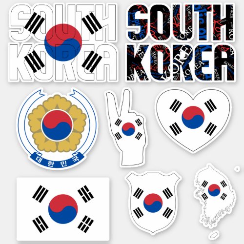 Amazing South Korea Shapes National Symbols Sticker
