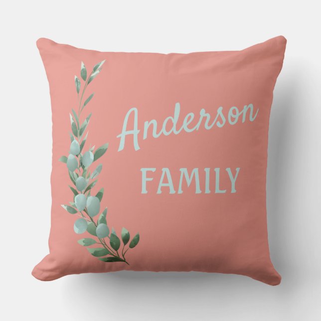 Amazing Special Coral Throw Pillow (Front)