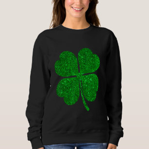 Amazing St Patrick's Day Irish Giltter Shamrock M Sweatshirt