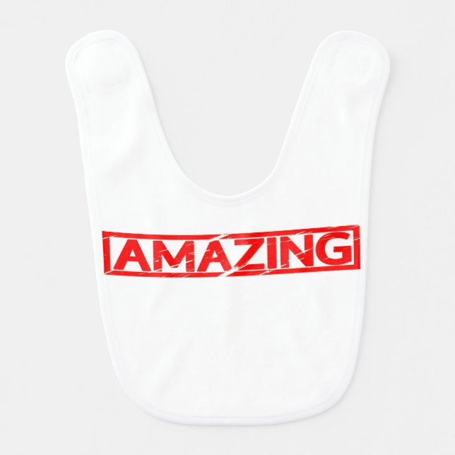 Amazing Stamp Baby Bib (Front)