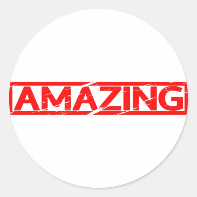 Amazing Stamp Classic Round Sticker (Front)