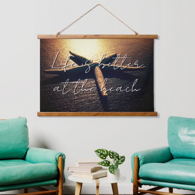 Amazing starfish beach photo custom hanging tapestry (Living Room)