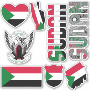 Amazing Sudan Shapes National Symbols Sticker