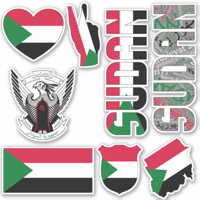 Amazing Sudan Shapes National Symbols Sticker (Front)