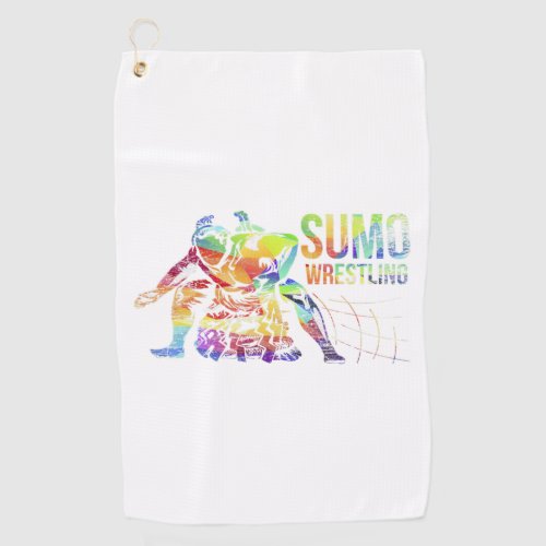 Amazing Sumo Wrestling Training Rikishi Japan Golf Towel