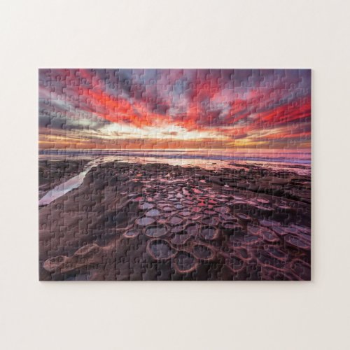 Amazing sunset at the tide pools jigsaw puzzle