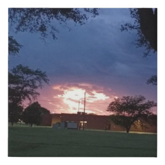 Amazing Sunset During A Storm Faux Canvas Print
