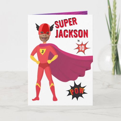Amazing Superhero Boy Birthday Gift Awesome Card