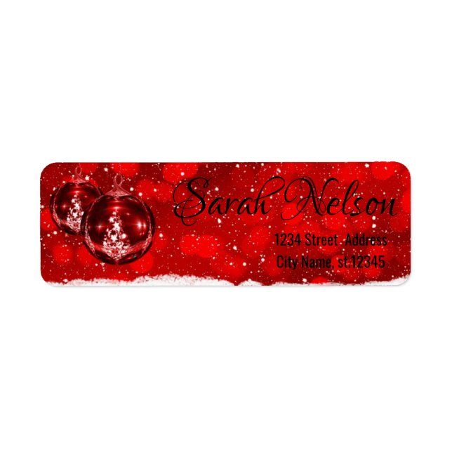Amazing, Sweet, Beautiful Red Christmas Label (Front)