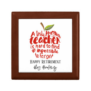 Amazing Teacher Apple Retirement Keepsake Box
