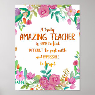 Amazing Teacher Appreciation Gift Sign Thank you