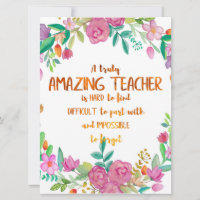 Amazing Teacher Appreciation Gift Sign Thank you